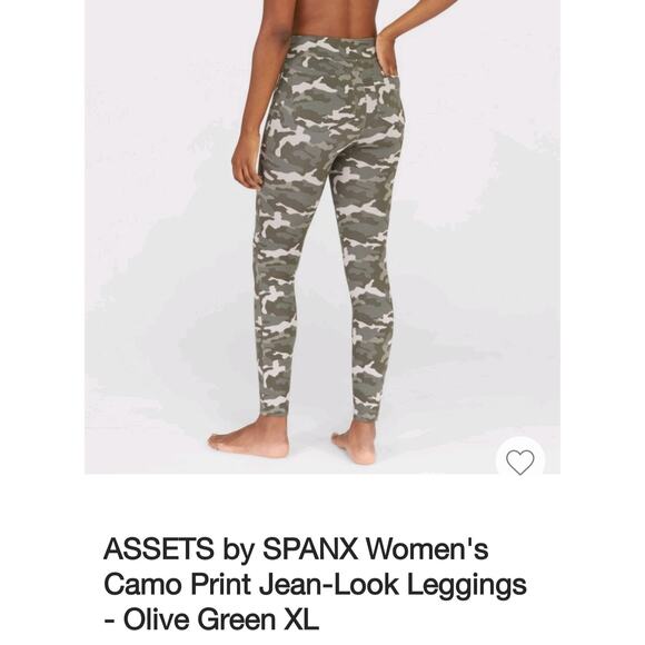 Spanx Assets Camoflage Shaping Leggings Womens Size XL New - Picture 3 of 6